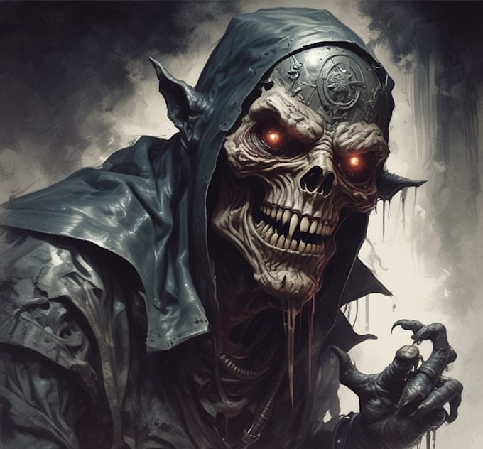 draw a terrifying custom horror character