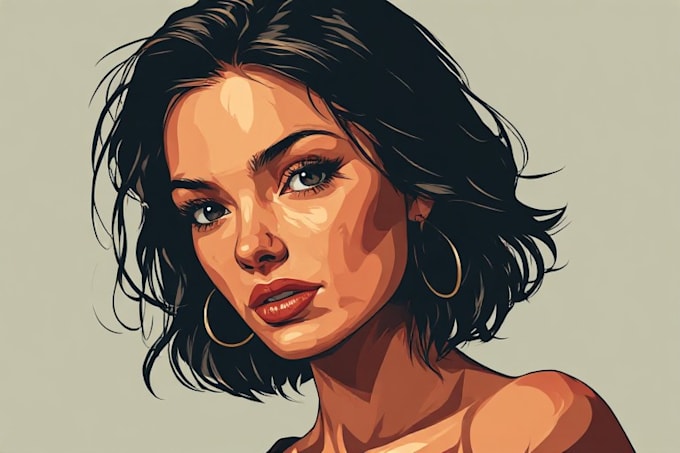 create an amazing vector art portrait