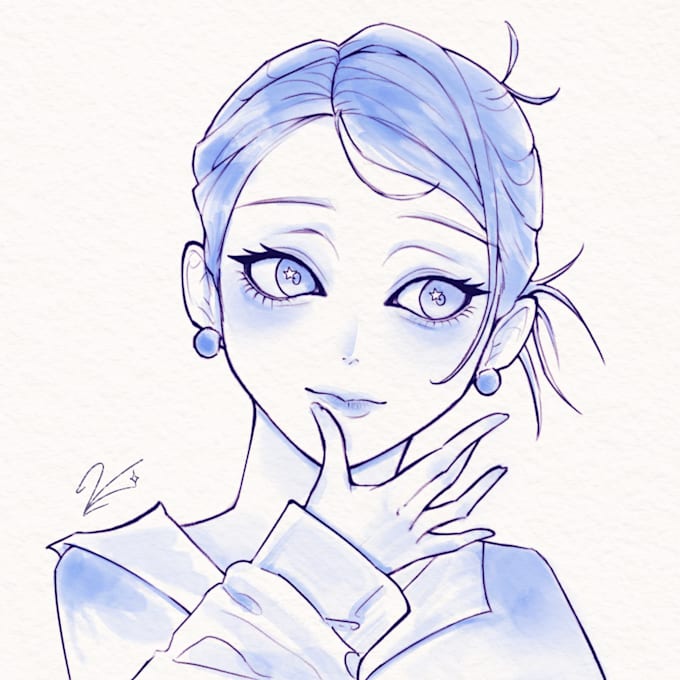 do a monochrome sketch of any character