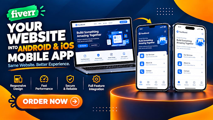 convert your website into a native android and ios app