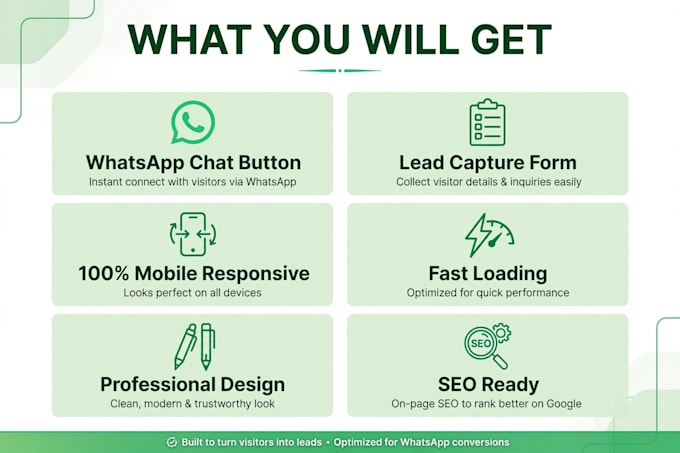 create lead generation website with whatsapp auto redirect