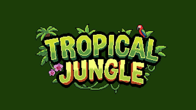 design a unique custom pixel art logo for game or brand