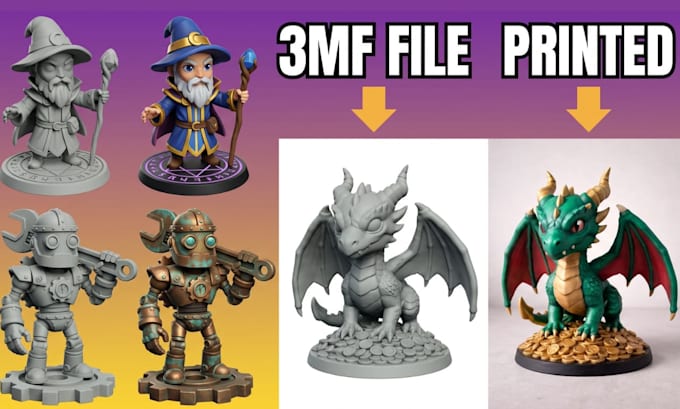 design multicolor 3mf model convert stl to 3mf for bambu studio ams 3d printing