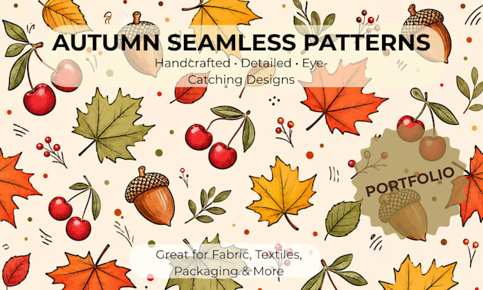 create seamless surface pattern designs for fabric and products