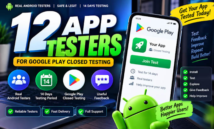 provide user testing for android app testing, ios app testing, software testing