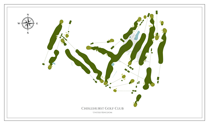 design custom golf course maps in vector for print and digital