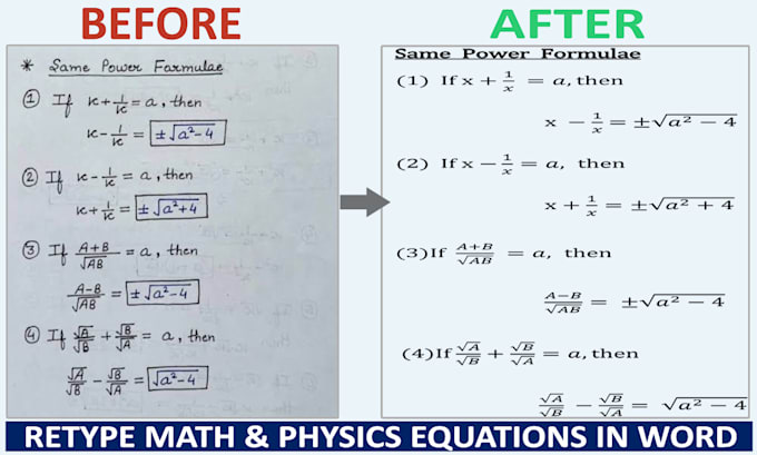 type math, physics, and complex equations in word