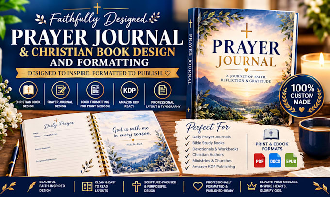 do prayer journal design, format christian ebook formatting devotional journal
