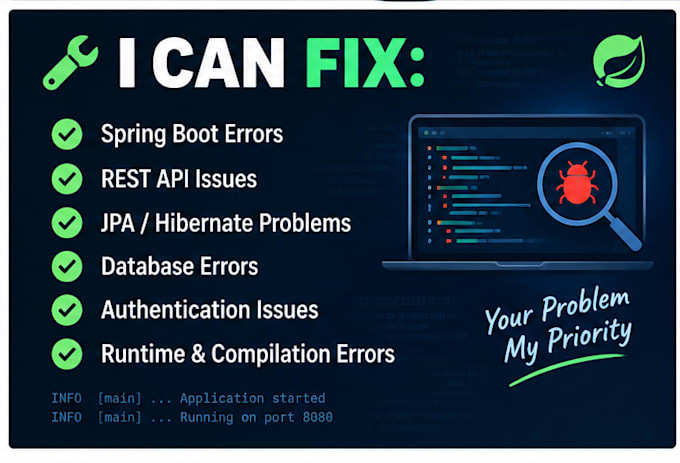 fix your java spring boot bugs