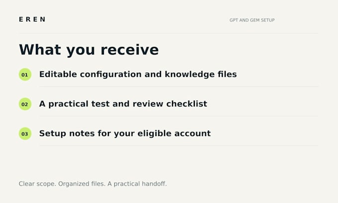 configure a custom gpt or gemini gem for your workflow
