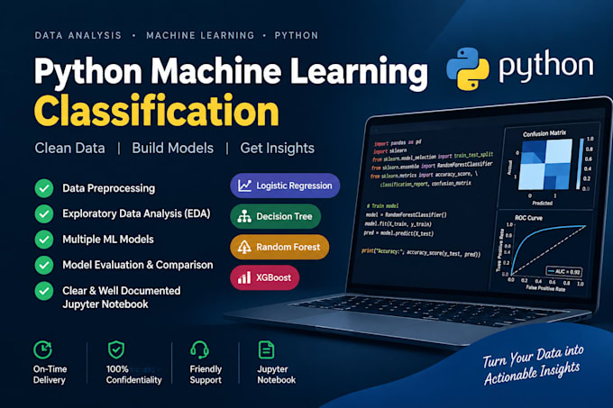 build a machine learning classification model in python