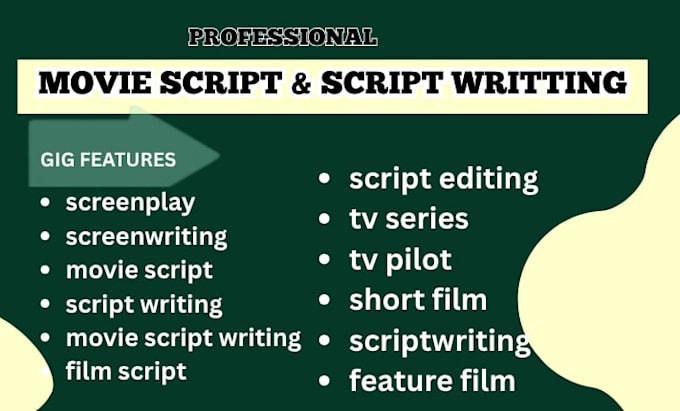 do script writing, screenwriting, feature film script, tv series book adaptation