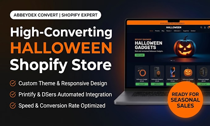 design a high converting halloween shopify store