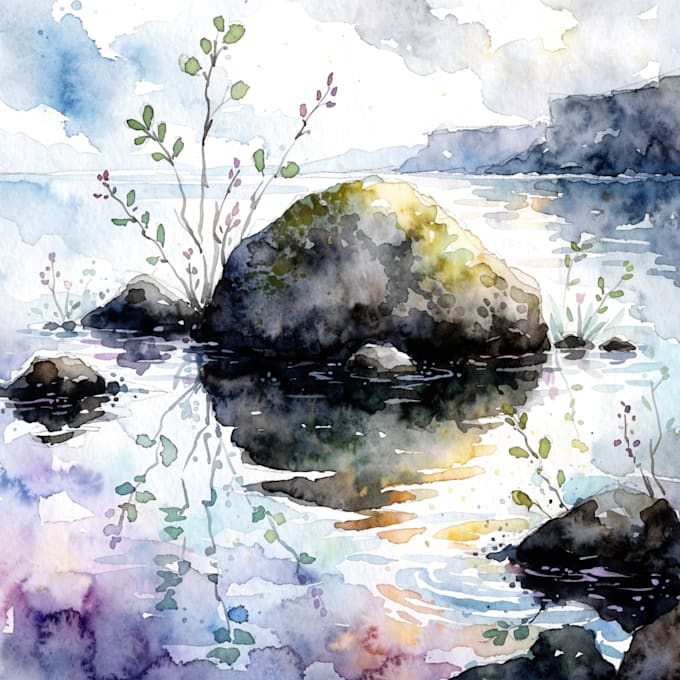 draw digital watercolor illustration