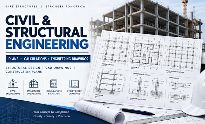 be civil and structural engineer for plans calculations engineering drawing map