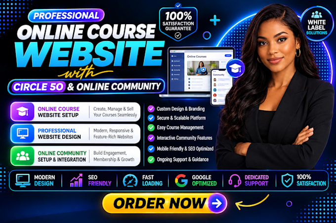 circle so online course website setup circle so community seo circle so manager