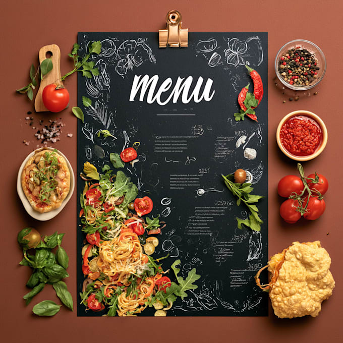 do restaurant menu design and fast food pizza burgers