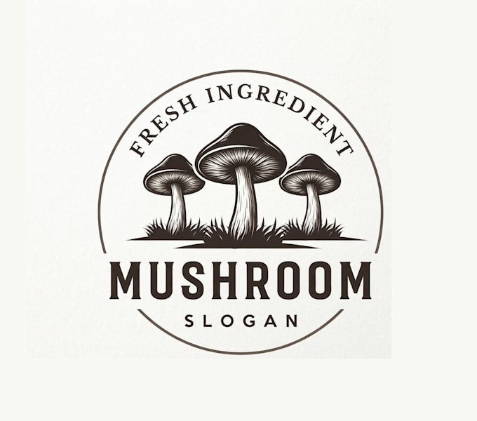 make an modern high quality mushroom logo design