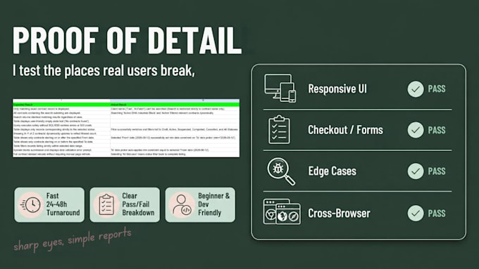 do manual QA testing and bug reports