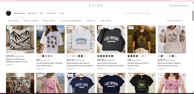 list your ecommerce products