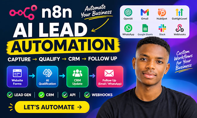 build n8n lead generation and CRM automation workflows