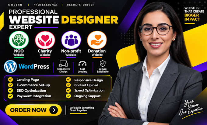 design nonprofit, charity, ngo, donation wordpress website