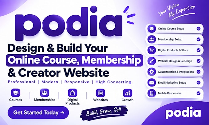 develop build podia online course membership creator website podia expert