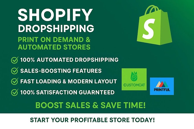 build shopify store, dropshipping or shopify website