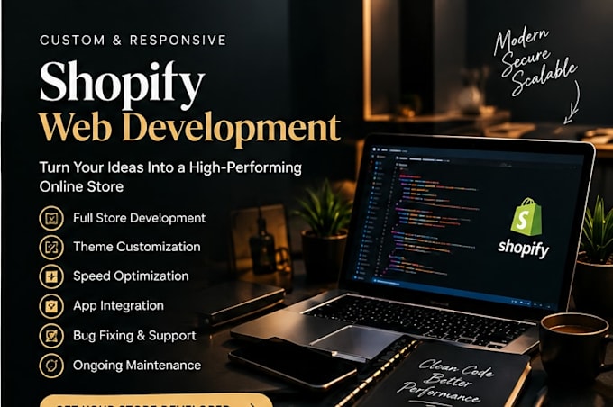 build a professional shopify store with logo and canva design