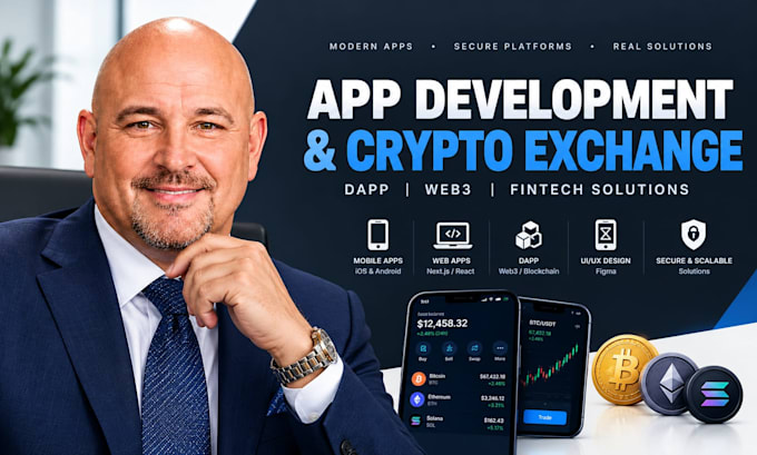 develop crypto wallet app, fintech app, wallet app, exchange website, crypto app