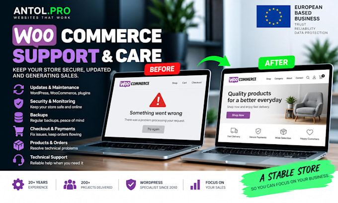 rovide woocommerce support and maintenance