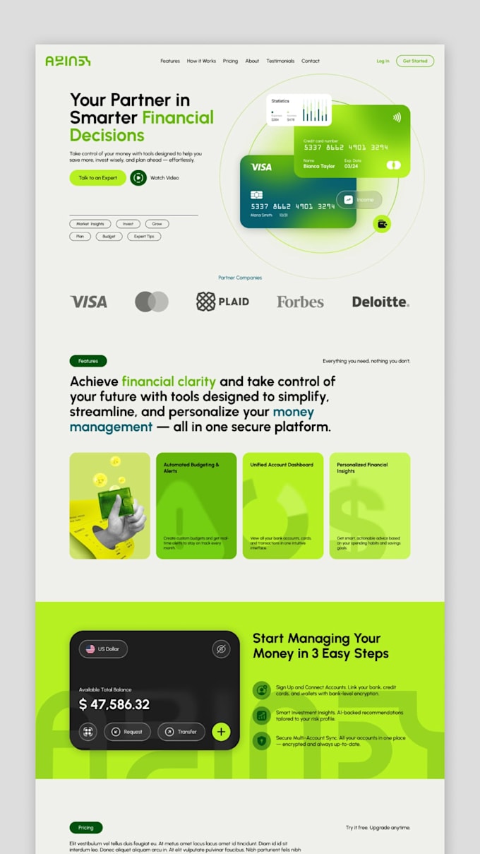 build a custom fintech mobile app and financial web platform