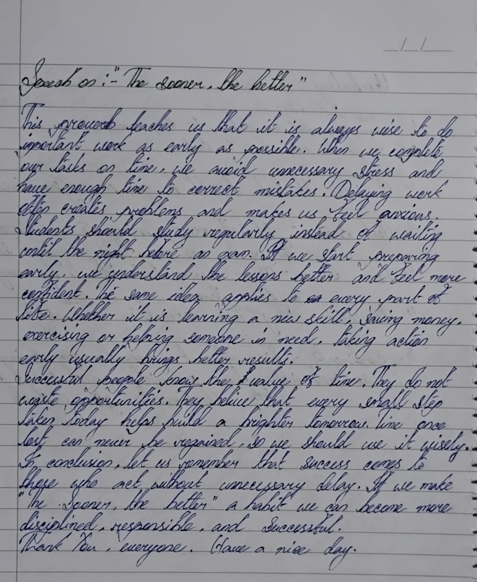 write beautiful cursive handwritten letters or notes