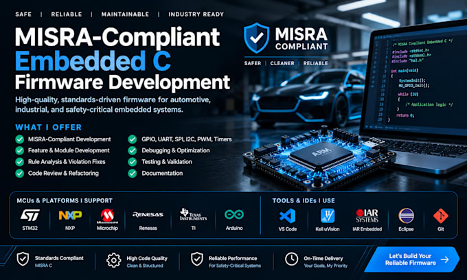 develop misra compliant embedded c firmware