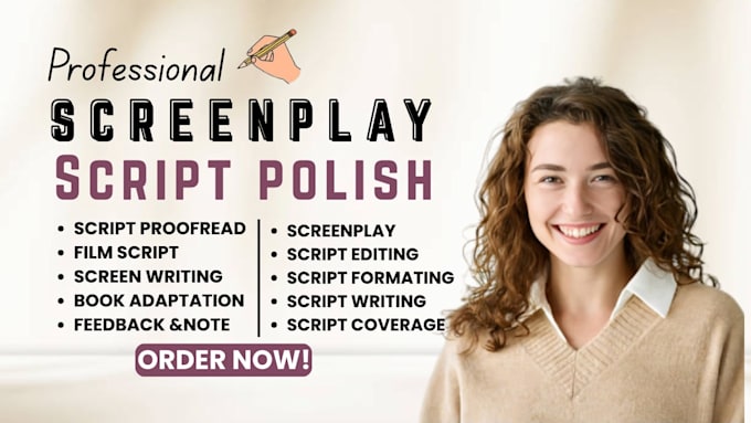 edit, proofread and rewrite movie script, screenplay, comedy script