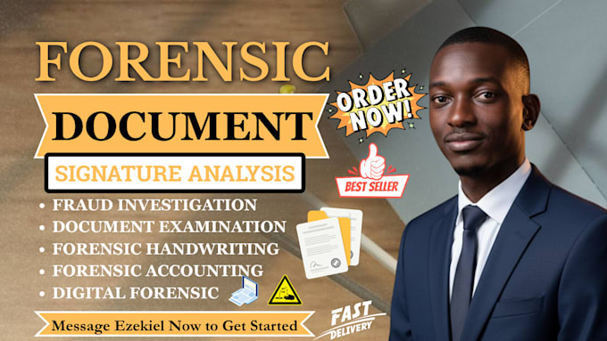 do forensic document, signature and handwriting analysis, document review report