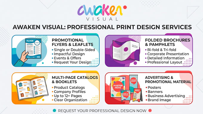 design a professional corporate brochure, catalog, or flyer