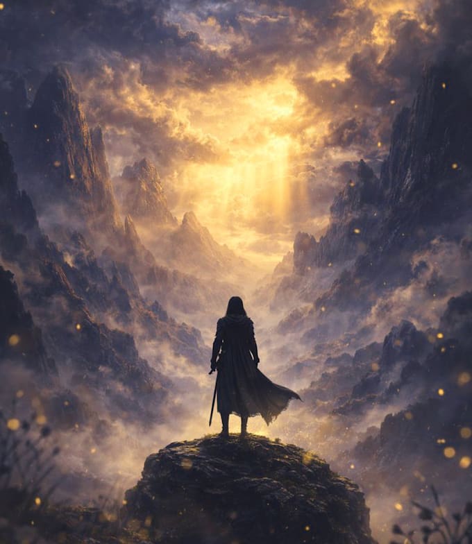 book cover design, fantasy book art