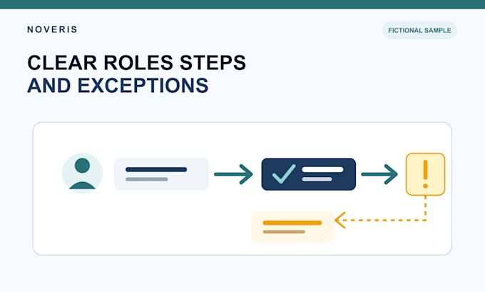 turn your process notes into a clear sop and staff checklist