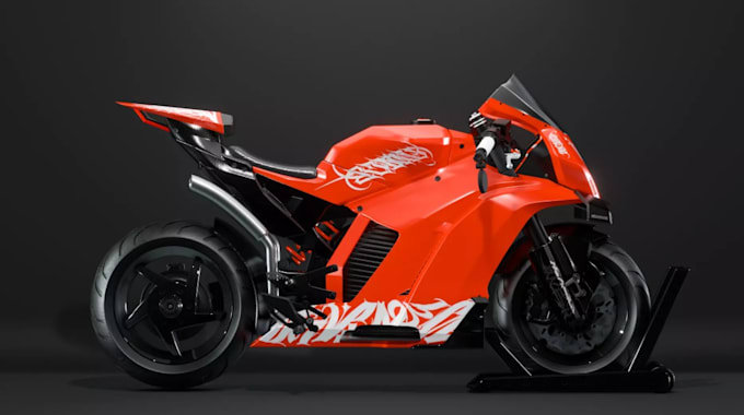 make prototype for stl 3d sport racing motorcycle, printed titanium bike, 3mf