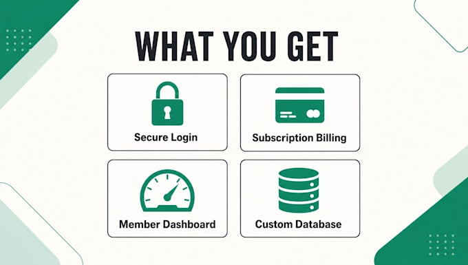 build a custom membership website with secure login and subscription bill
