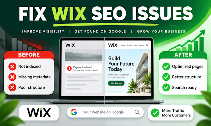 optimize wix website SEO, fix issues and improve google visibility