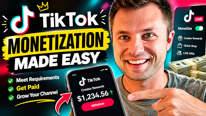 do complete tik tok monetization organically, creator rewards program account