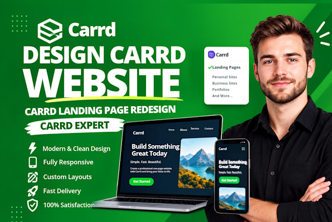 design carrd website carrd landing page redesign carrd expert design carrd co