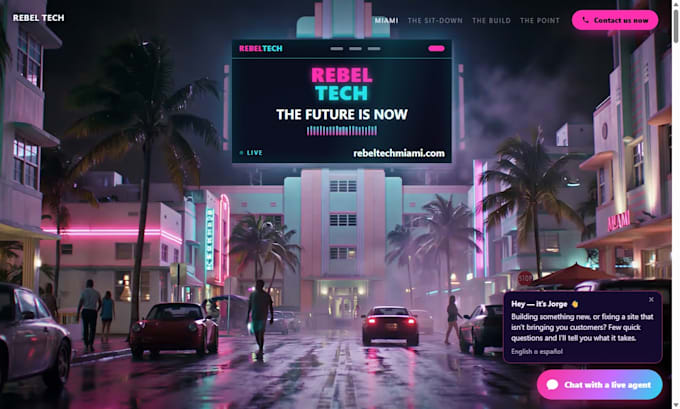 build a cinematic 3d scroll through website that walks visitors in