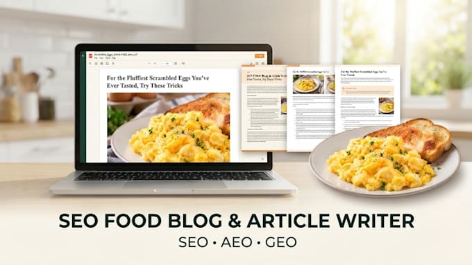 write your SEO food blogs and articles as your writer