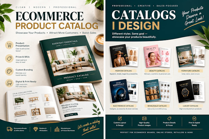design a professional ecommerce product catalog