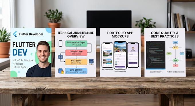 be your flutter developer for app with bloc clean architecture