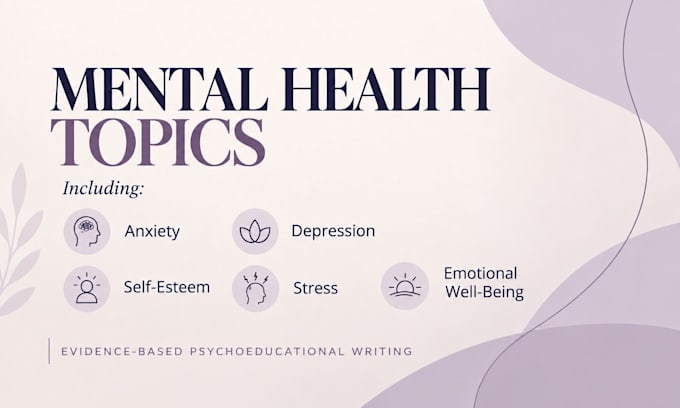 write evidence based psychology and mental health articles