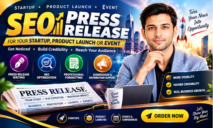 write an SEO press release for your startup product launch or event
